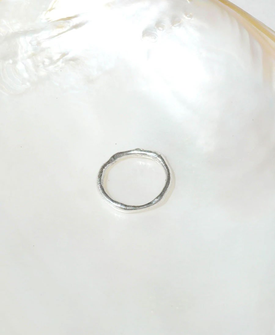 Fingerring Silber "Organic Stacking Ring" - Wild Fawn - clomes