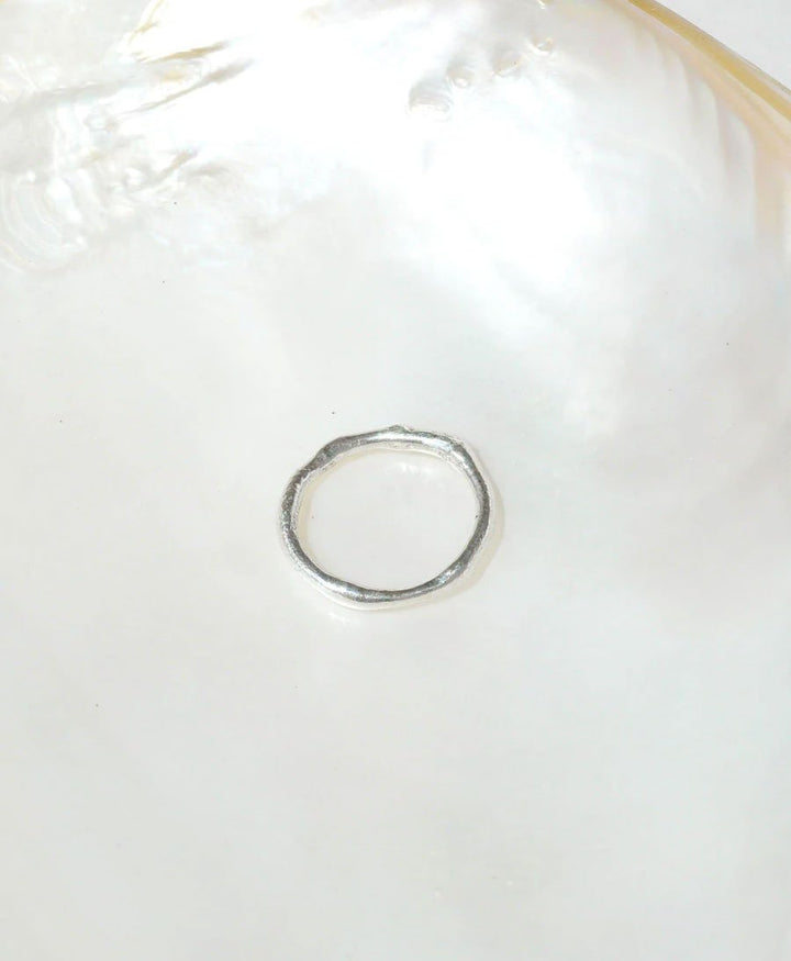 Fingerring Silber "Organic Stacking Ring" - Wild Fawn - clomes