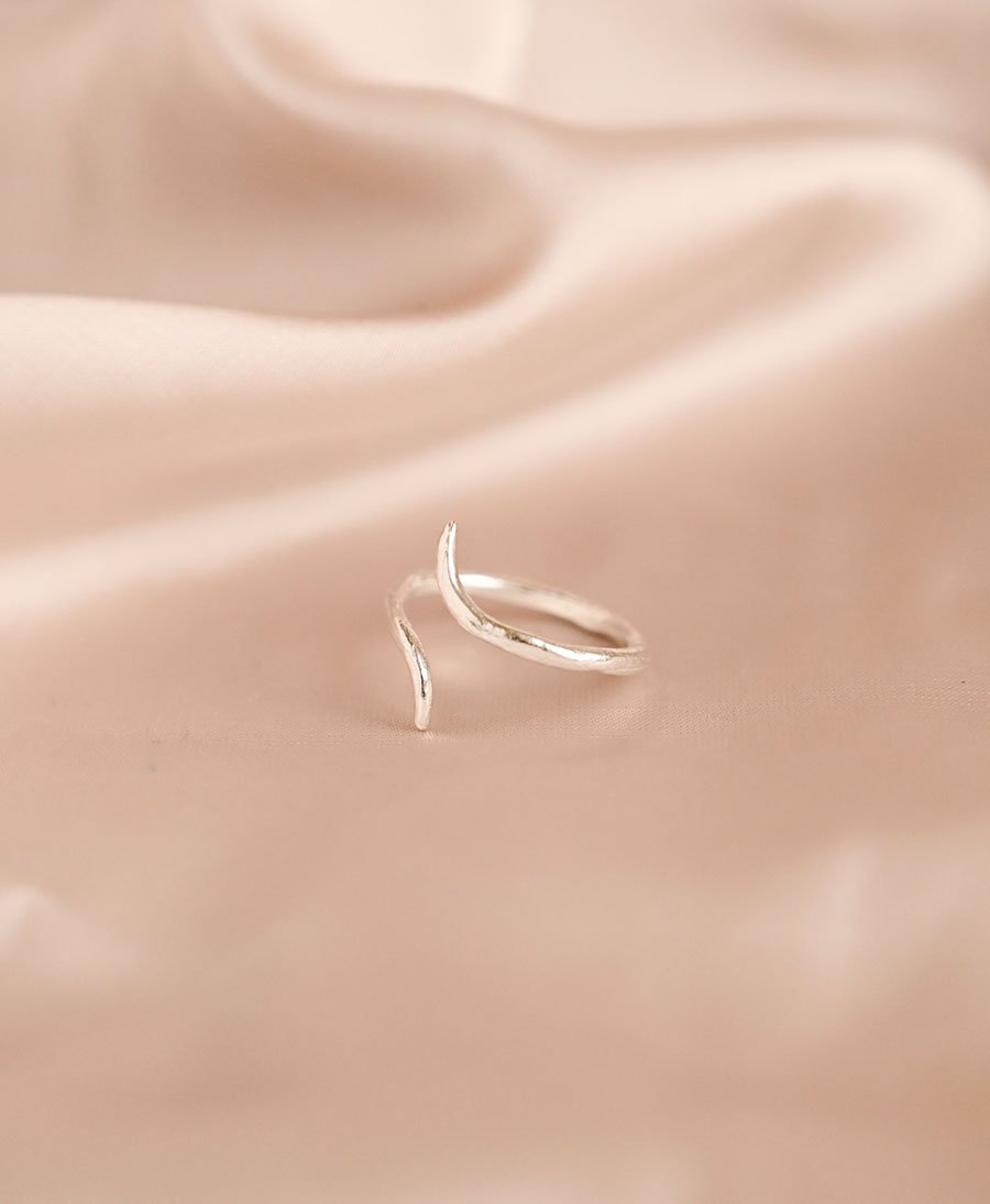 Fingerring Silber "Split Eclipse Open Ring" - Wild Fawn - clomes