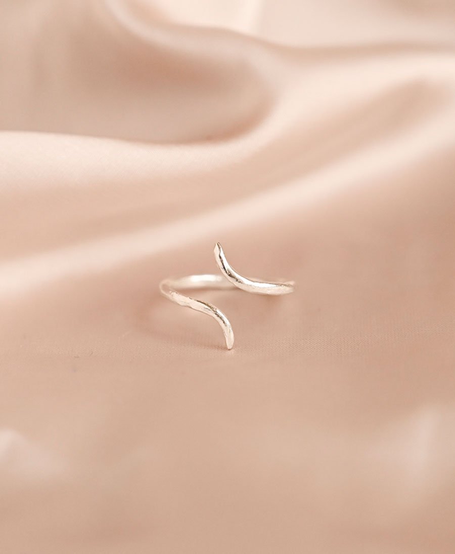 Fingerring Silber "Split Eclipse Open Ring" - Wild Fawn - clomes