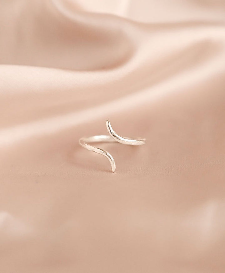 Fingerring Silber "Split Eclipse Open Ring" - Wild Fawn - clomes