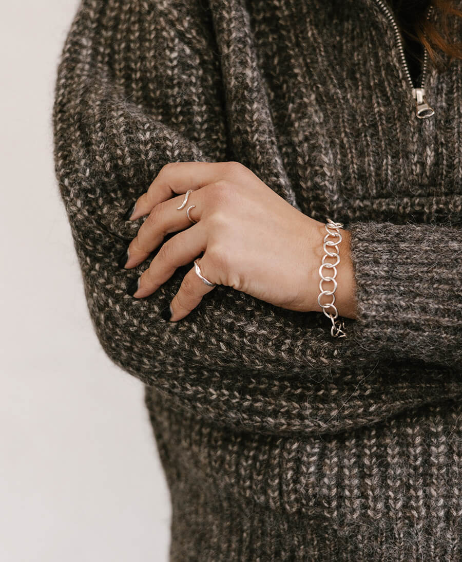Fingerring Silber "Split Eclipse Open Ring" - Wild Fawn - clomes