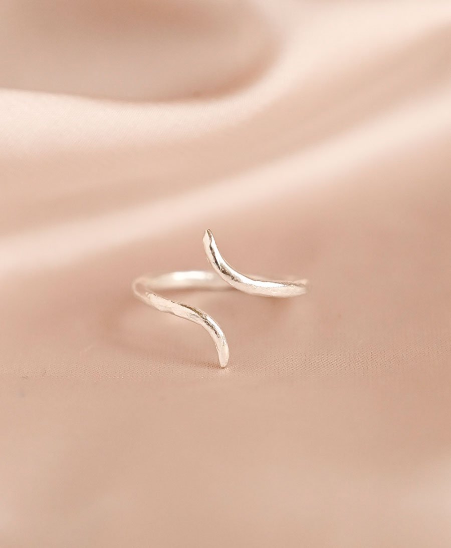 Fingerring Silber "Split Eclipse Open Ring" - Wild Fawn - clomes
