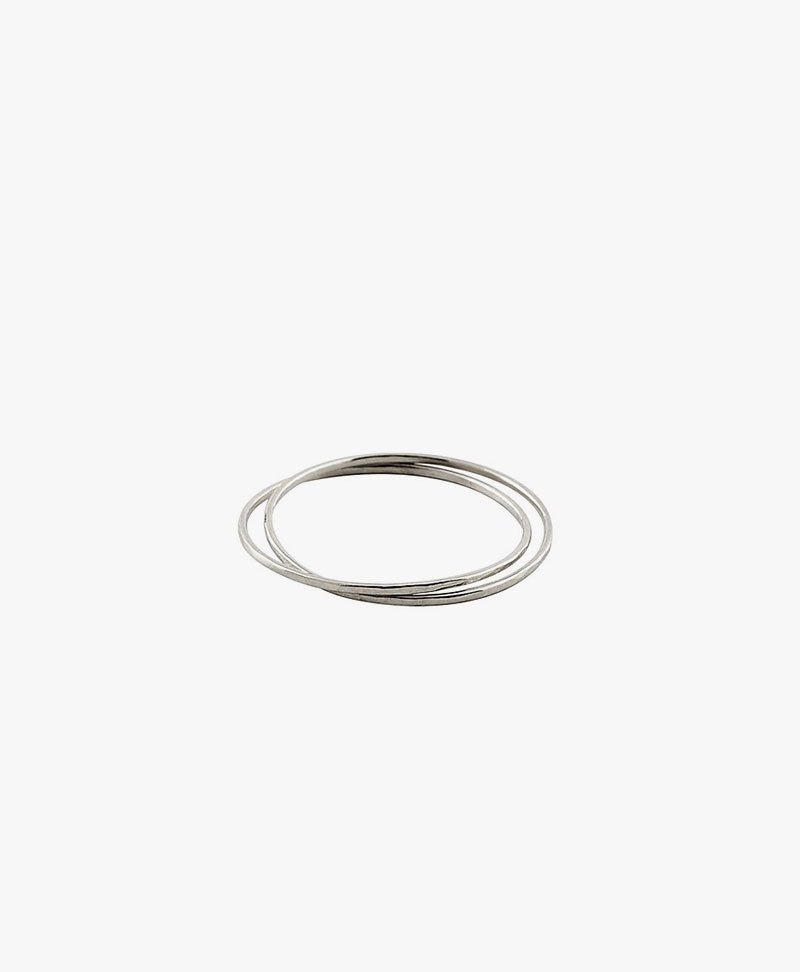 Fingerring - Welt Gold Weissgold 18k - Trois Petits Points - clomes