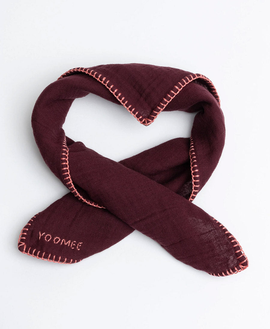 Foulard aus Musselin AZIZA - Bordeaux