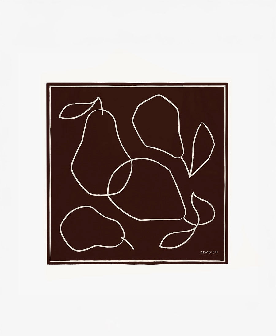 Seiden-Foulard "Pera Scarf" - Chocolate