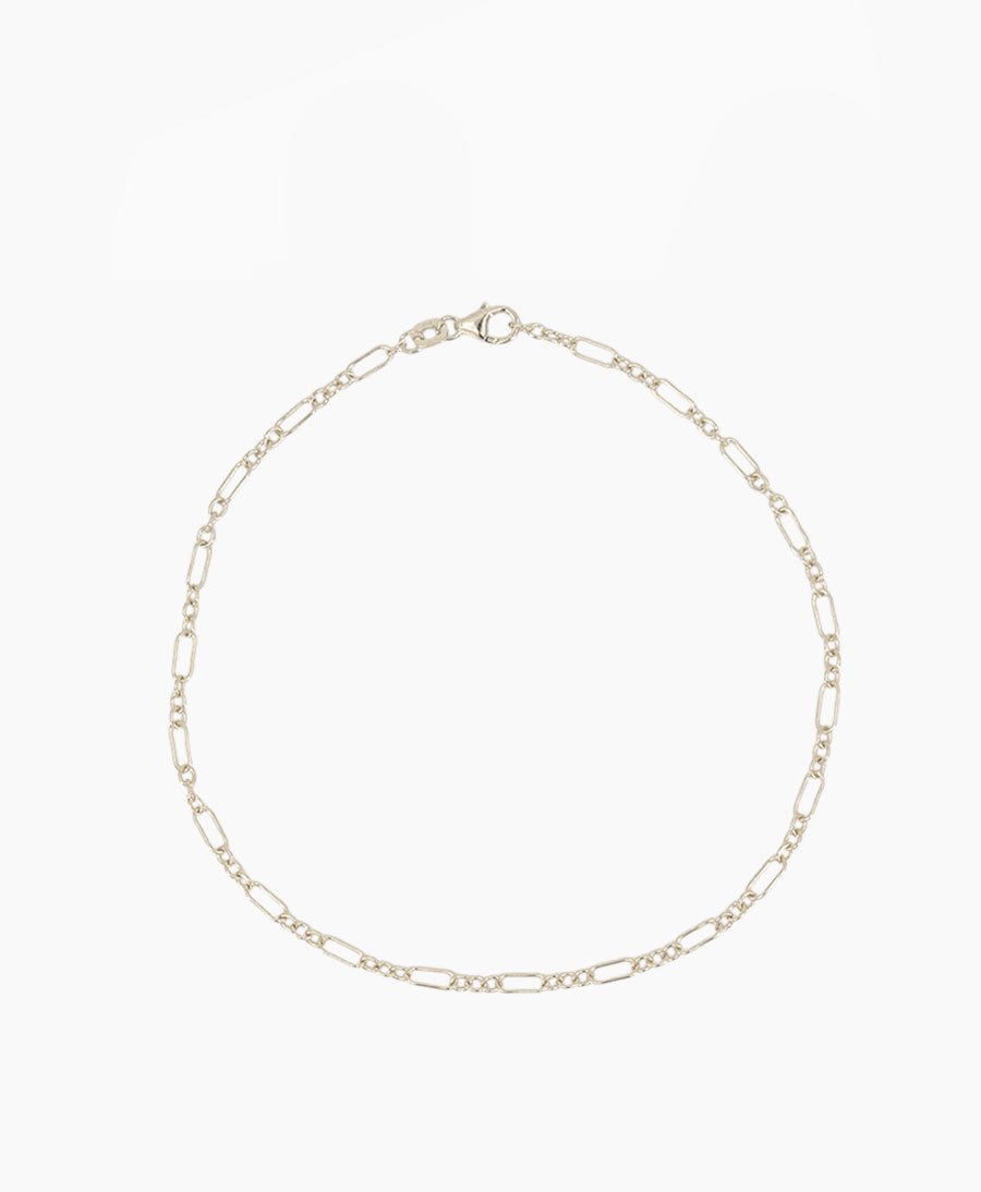 Fusskette Anker - Figaro - Sterling Silber - Clomes - clomes