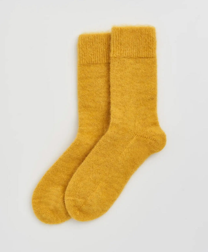 Weiche Alpaka Socken - Gelb