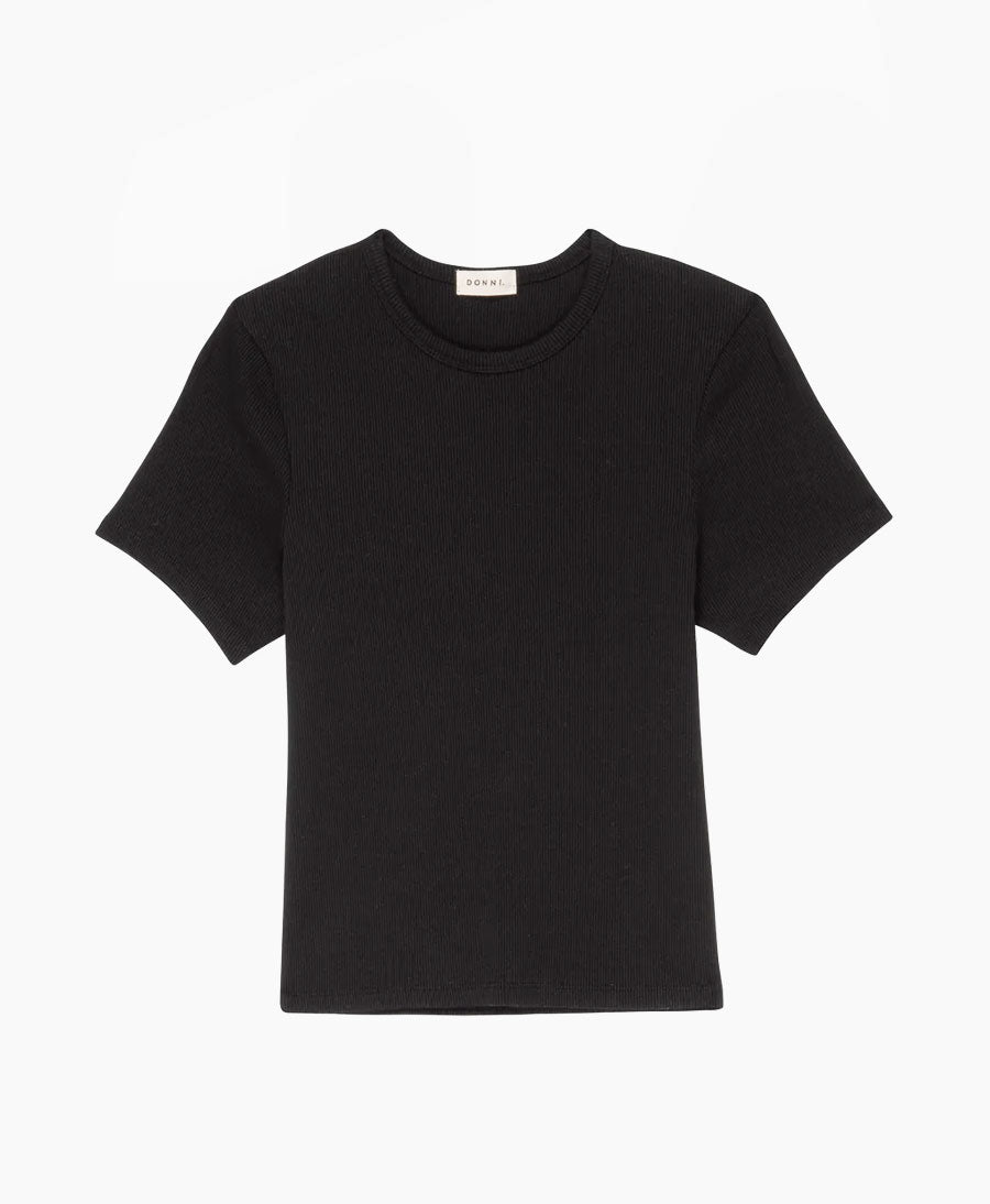 Geripptes T - Shirt - schwarz - DONNI. - clomes