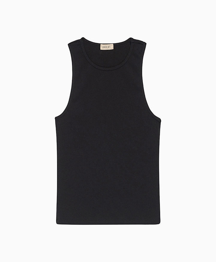 Geripptes Tank Top - schwarz - DONNI. - clomes