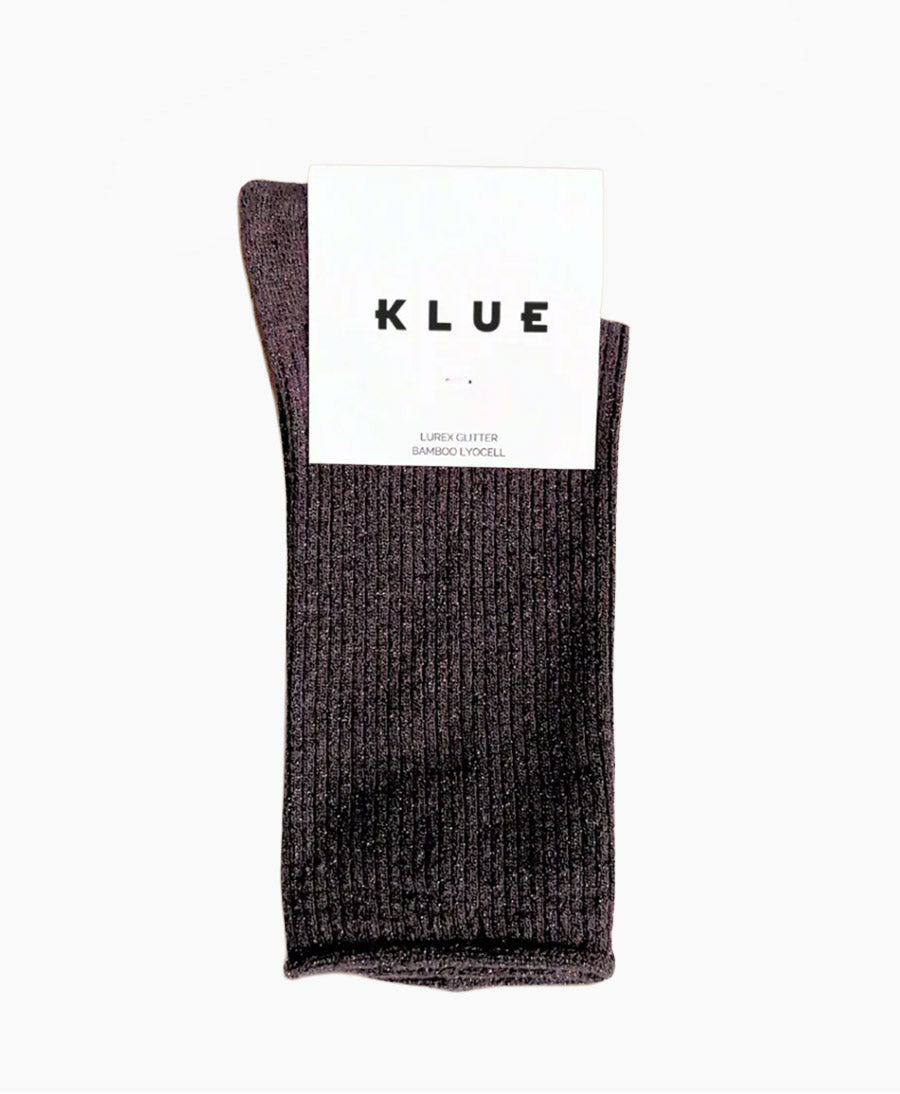 Glitzer Socken Lyocell - Dunkelbraun