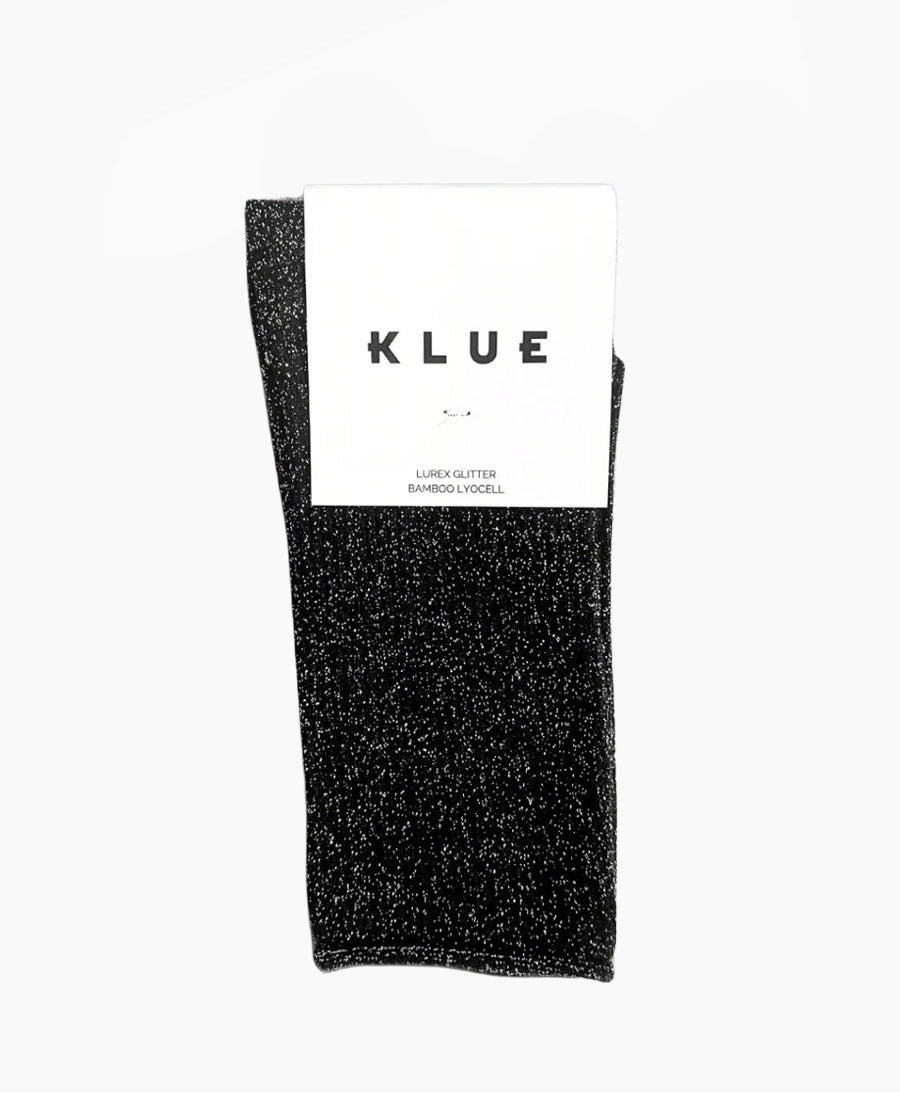 Glitzer Socken Lyocell - Schwarz