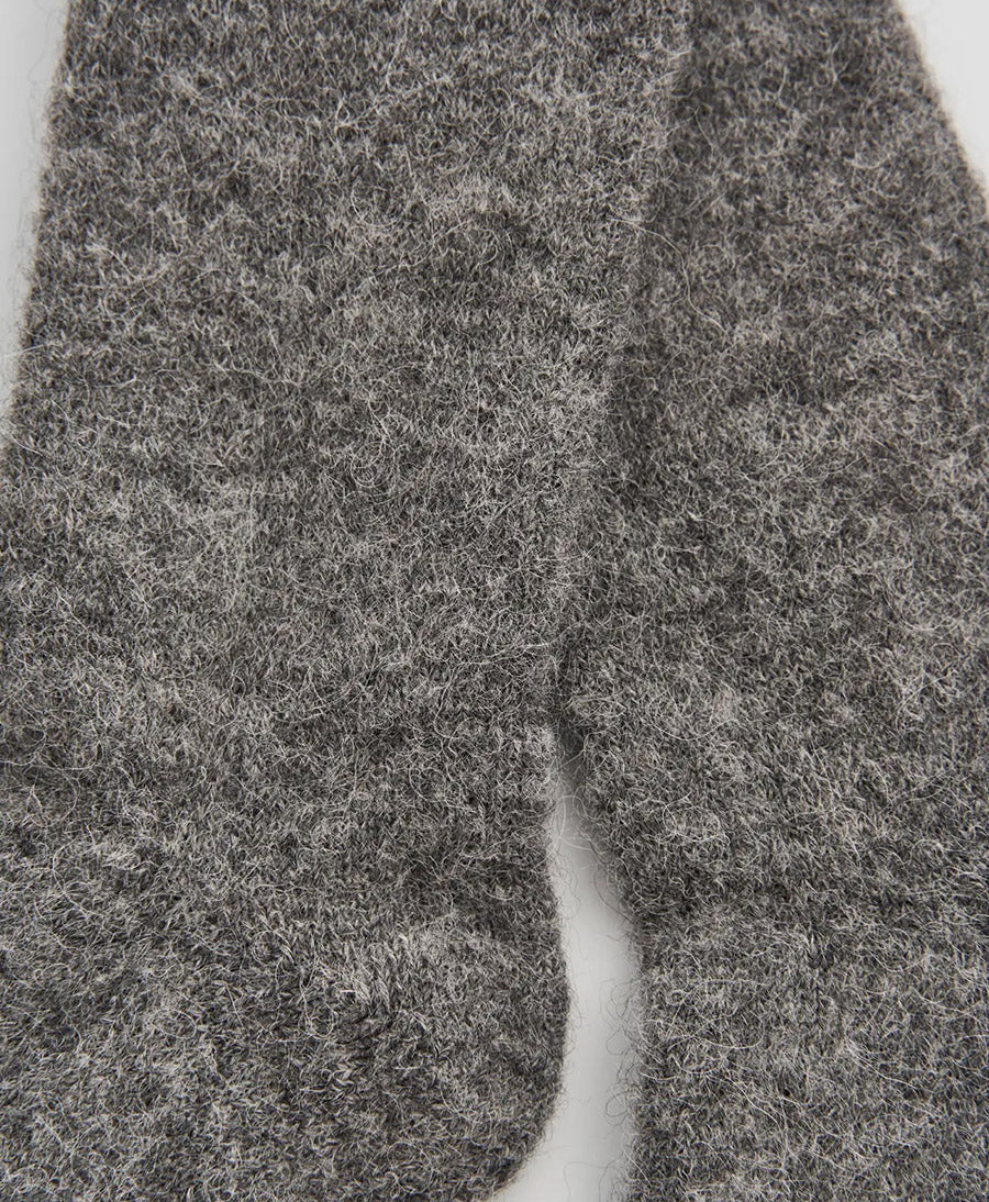 Weiche Alpaka Socken - Plain - Rauchgrau