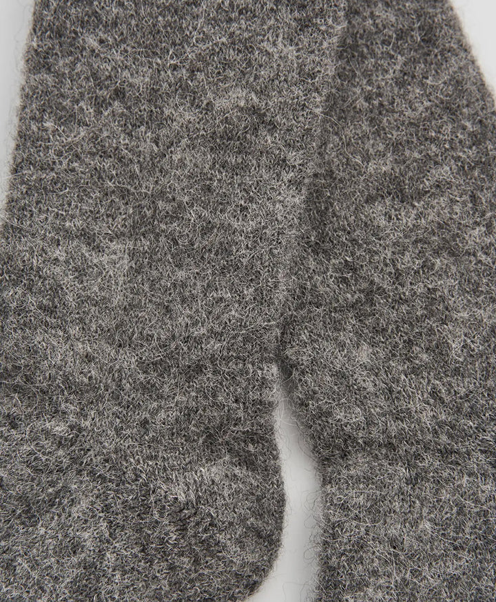 Weiche Alpaka Socken - Plain - Rauchgrau