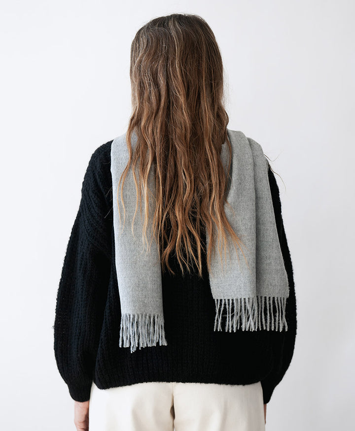 Schal CALLAO aus Baby-Alpakawolle - Hellgrau