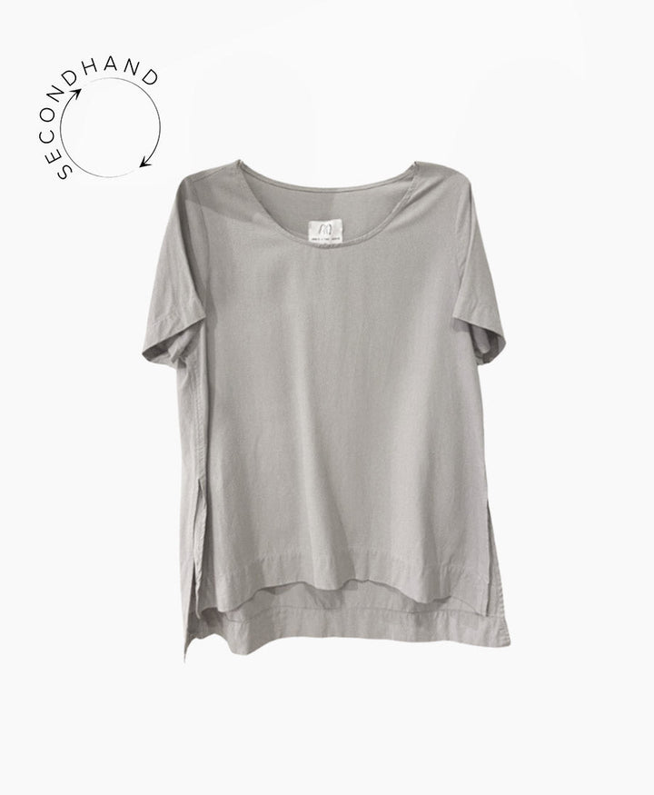 Graues Split Top aus Bourette - Secondhand - Jamie & the Jones - clomes