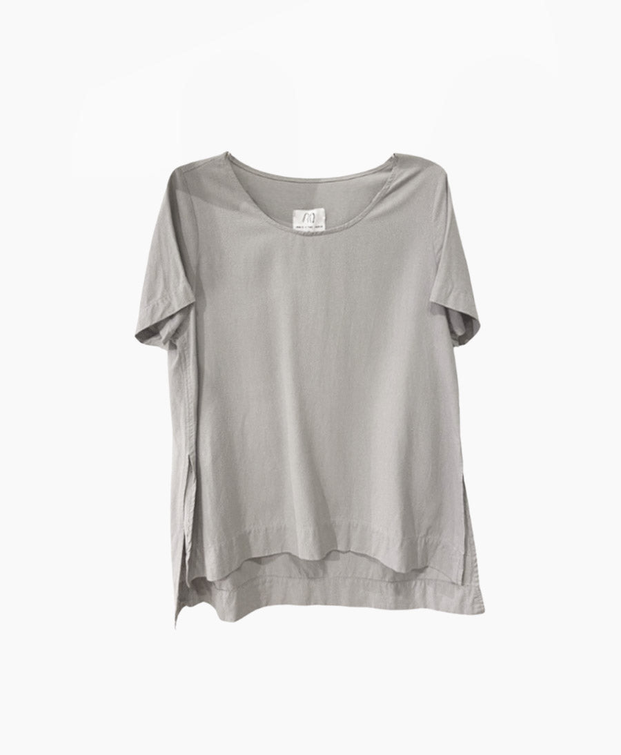 Graues Split Top aus Bourette - Secondhand - Jamie & the Jones - clomes