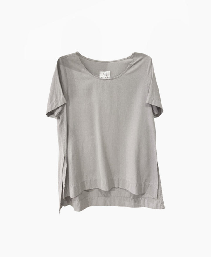 Graues Split Top aus Bourette - Secondhand - Jamie & the Jones - clomes