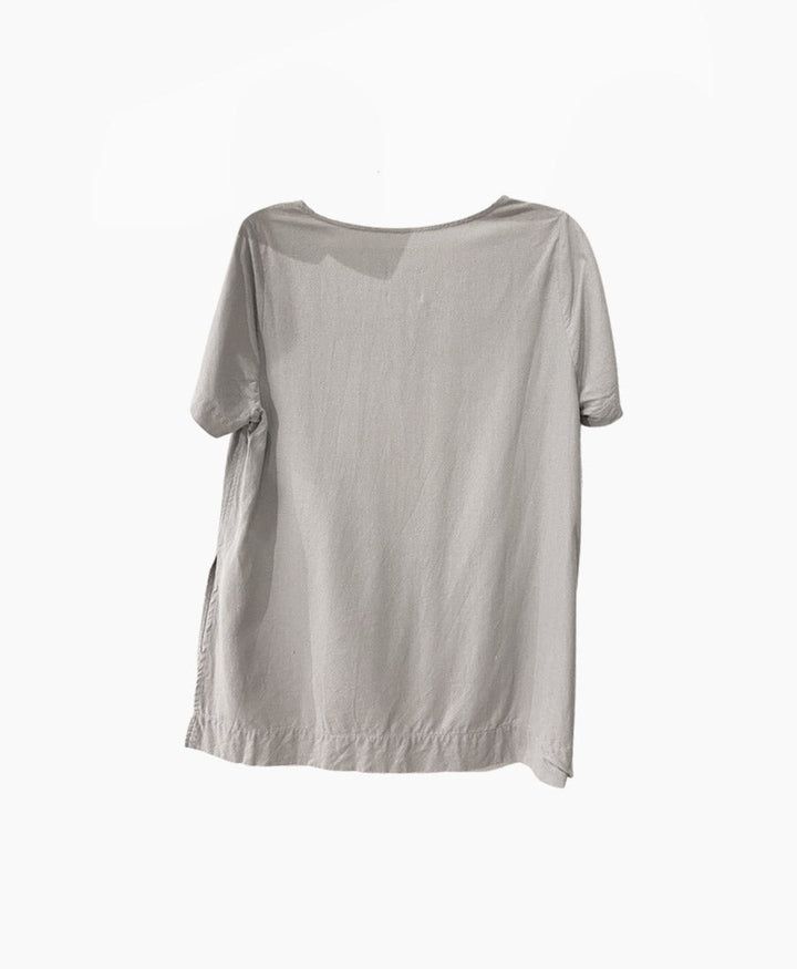 Graues Split Top aus Bourette - Secondhand - Jamie & the Jones - clomes