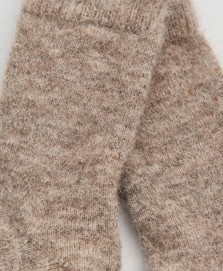 Weiche Alpaka Socken - Plain - Greige