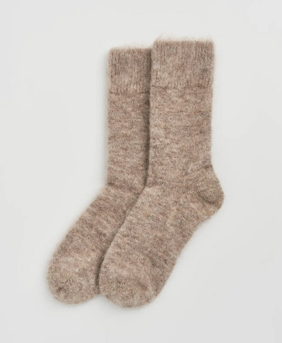 Weiche Alpaka Socken - Plain - Greige