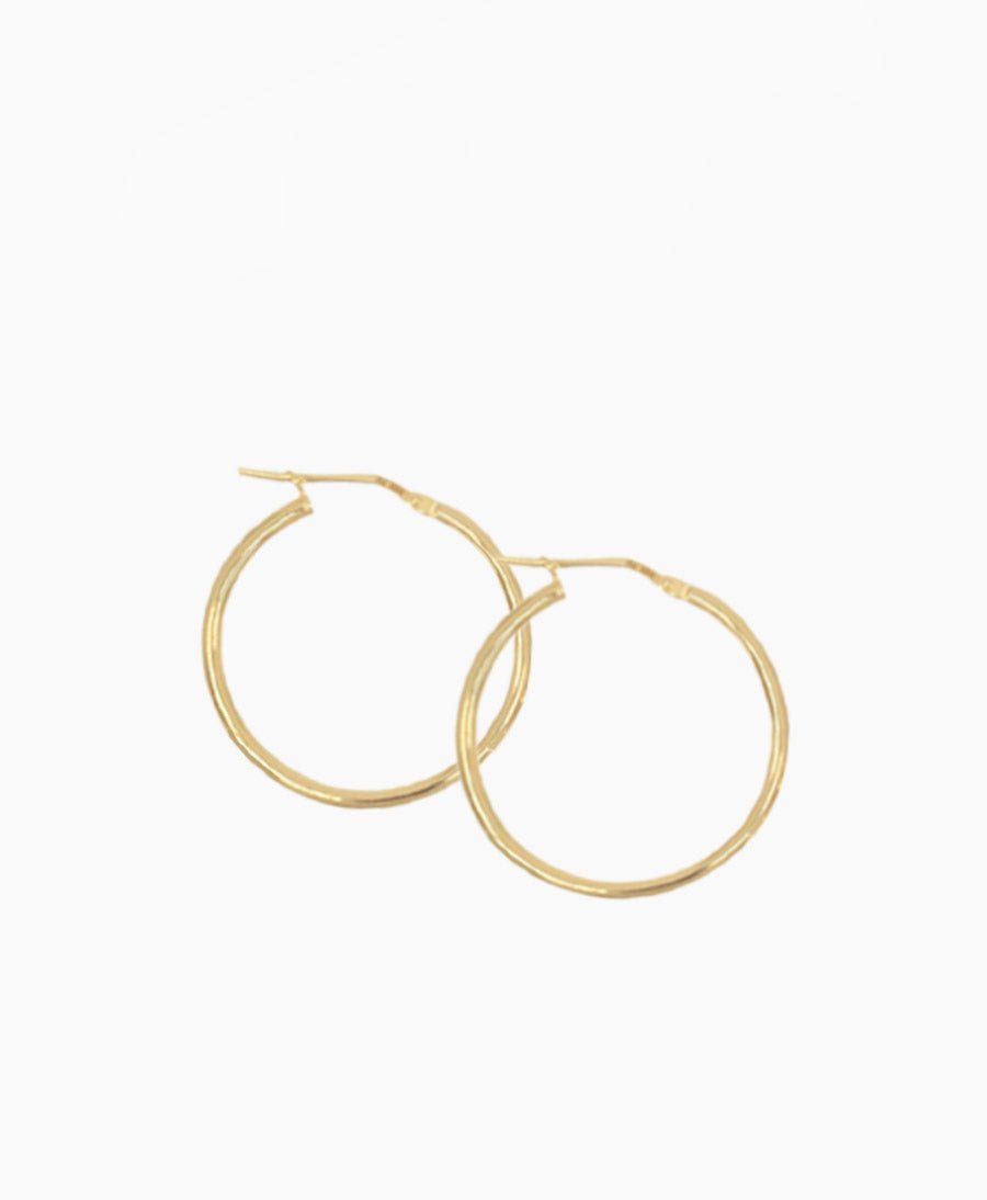 Grosse dünne Creolen VIDA 40mm mit Klappverschluss - Vermeil - Clomes - clomes