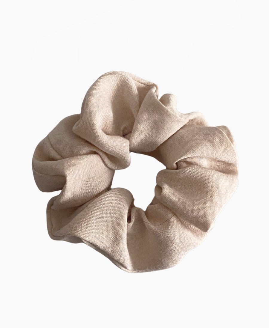 Grosses Scrunchie aus Seide / Lyocell - Puder - Clomes - clomes