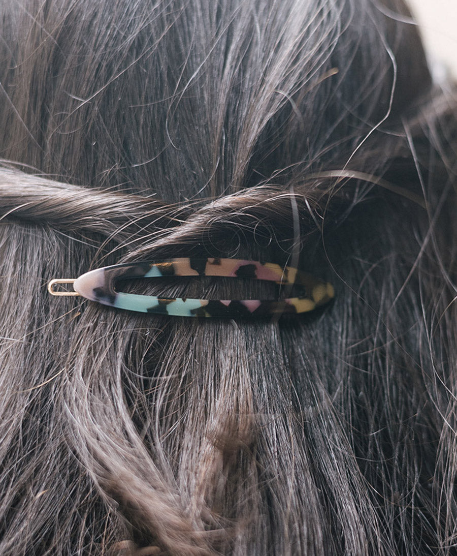 Haarclip FELICITA aus Acetat - Kunterbunt