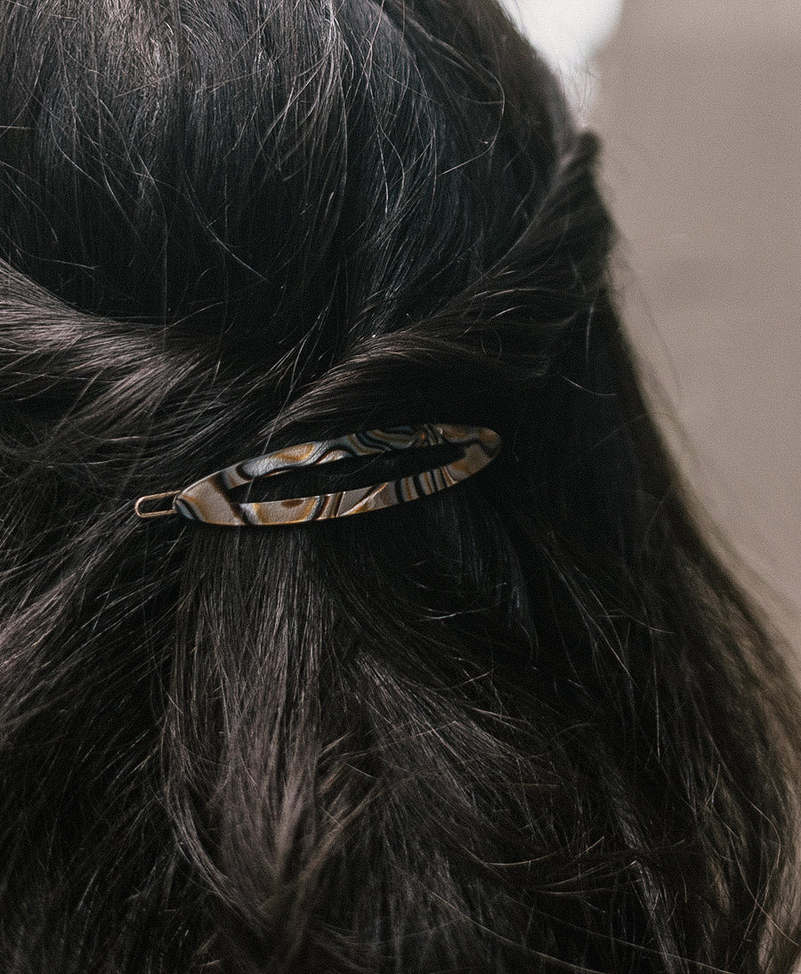 Haarclip FELICITA aus Acetat - Onyx