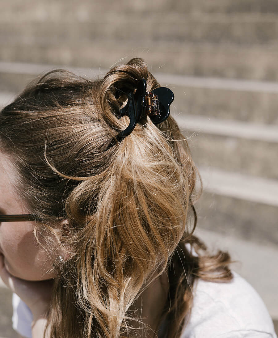 Haarklammer CAMIE aus Acetat - Schwarz - Clomes - clomes