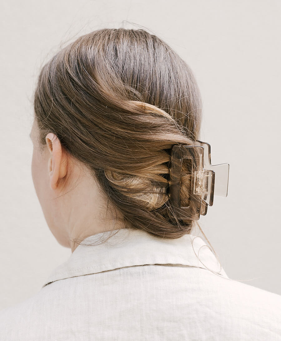 Haarklammer FRIDA aus Acetat - Champagner - Clomes - clomes
