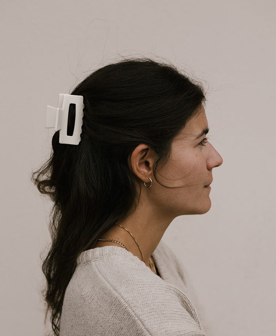 Haarklammer FRIDA aus Acetat - Kreide - Clomes - clomes