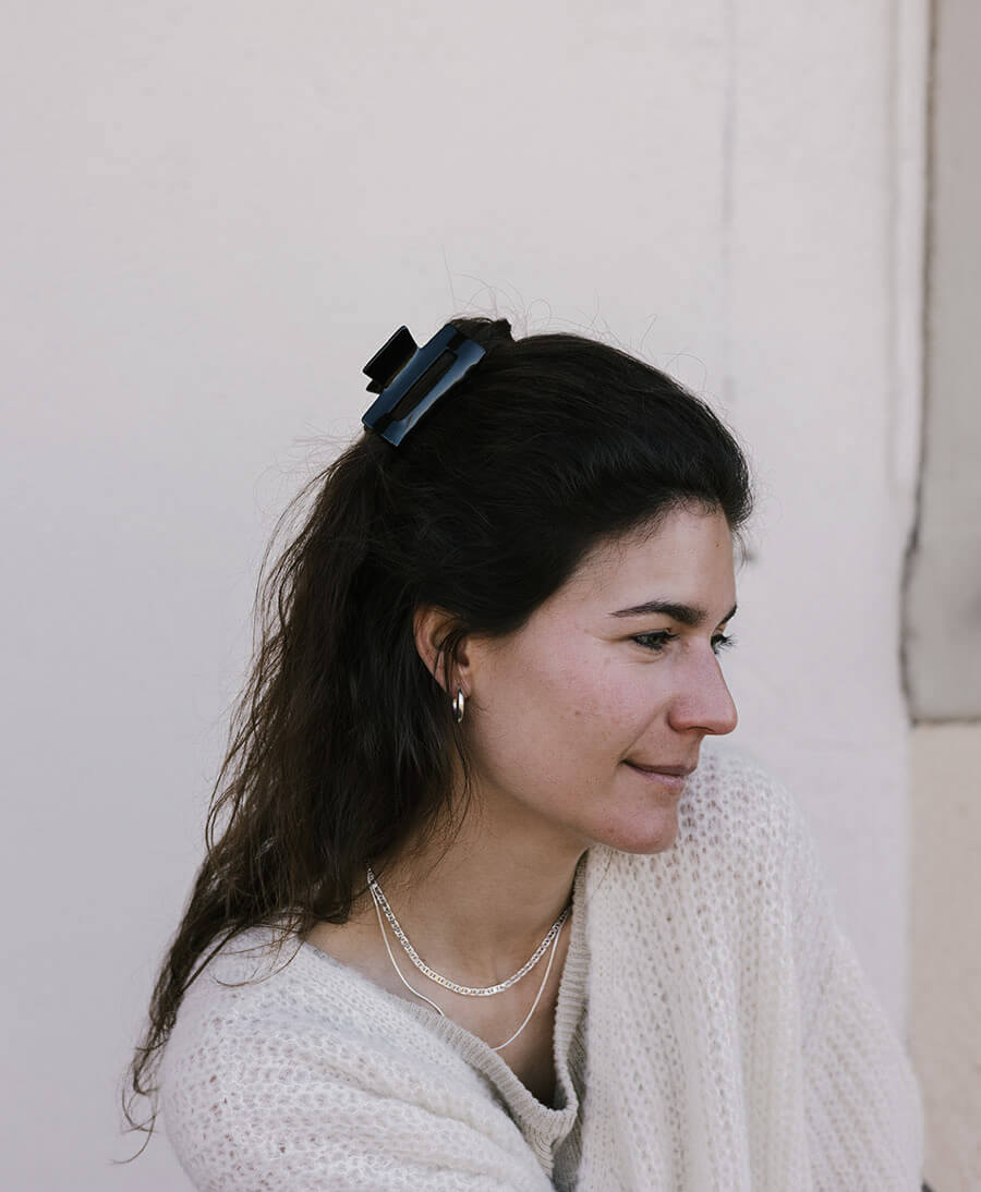 Haarklammer FRIDA aus Acetat - schwarz - Clomes - clomes
