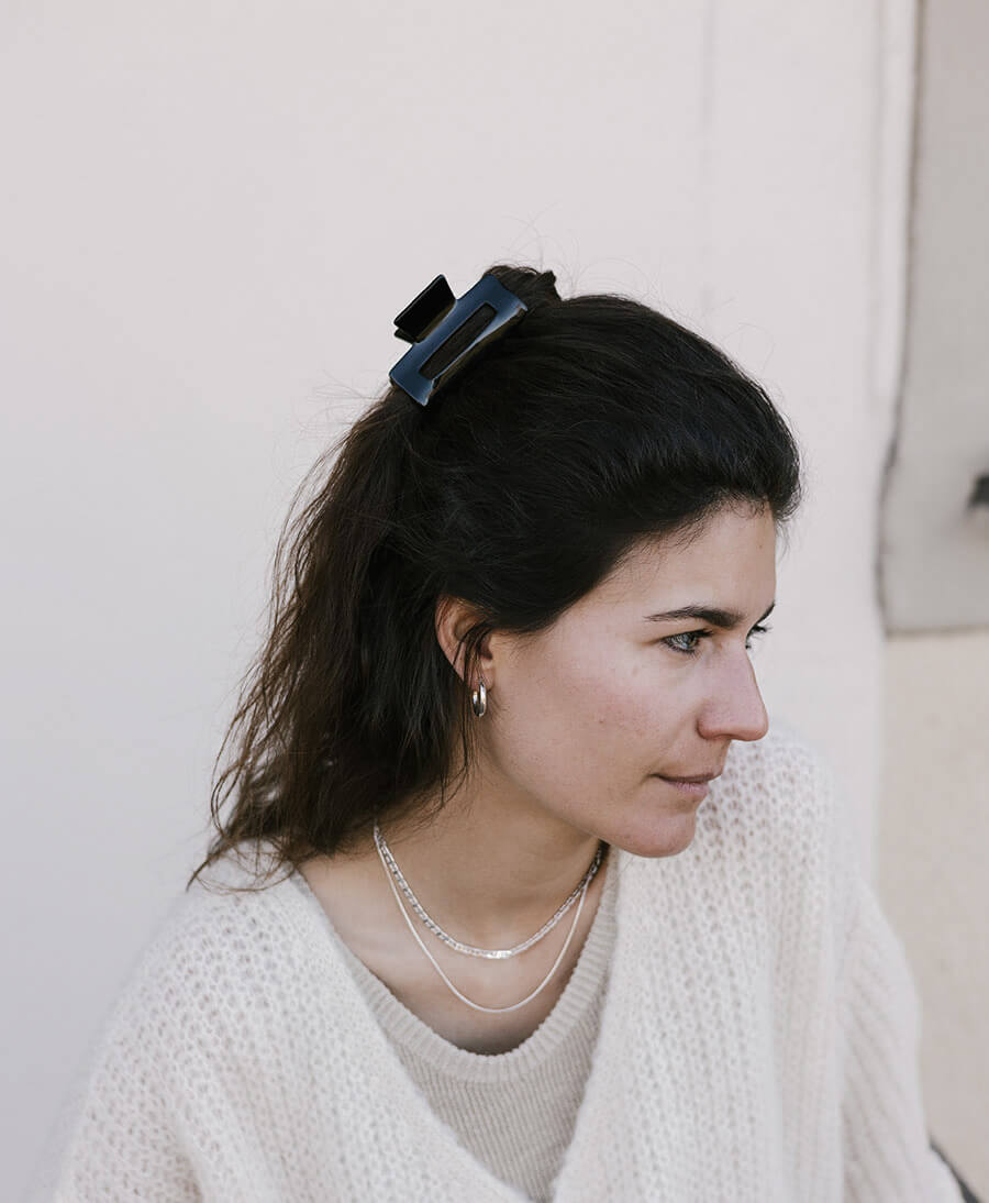 Haarklammer FRIDA aus Acetat - schwarz - Clomes - clomes