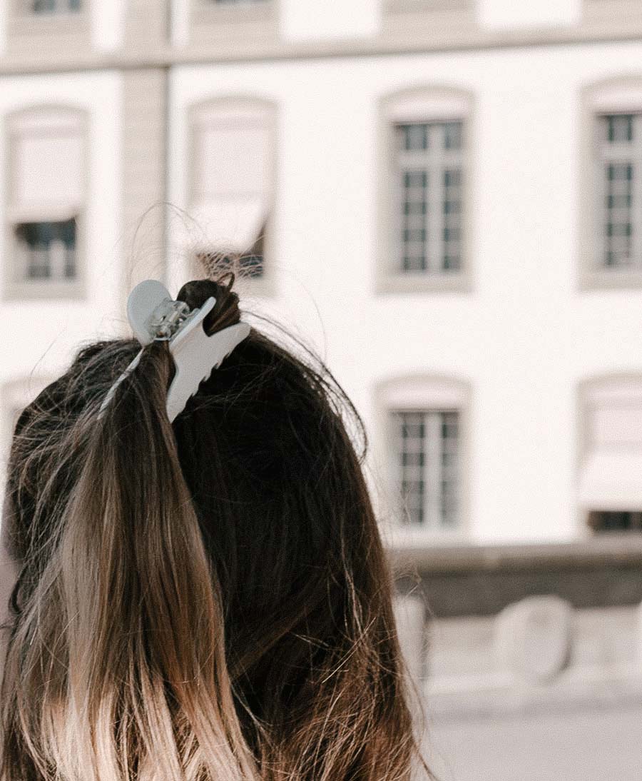 Haarklammer IVY aus Acetat - Kreide - Clomes - clomes