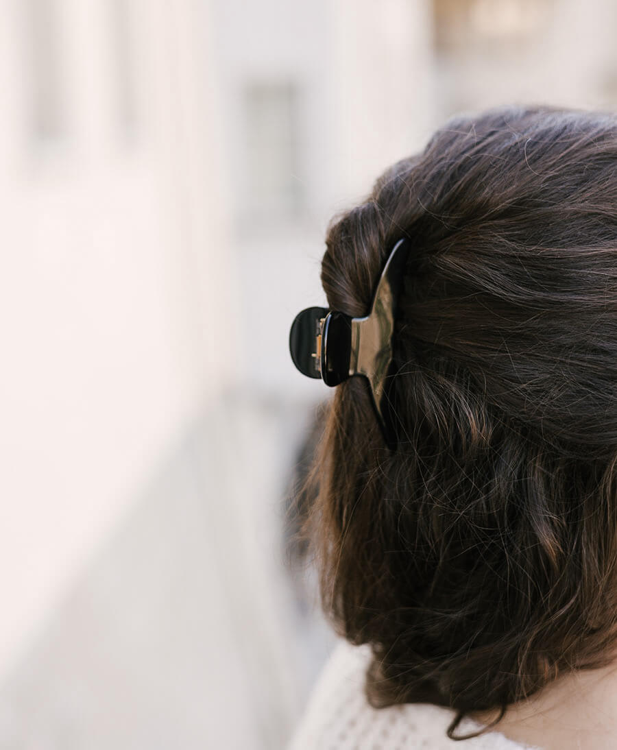 Haarklammer IVY aus Acetat - schwarz - Clomes - clomes