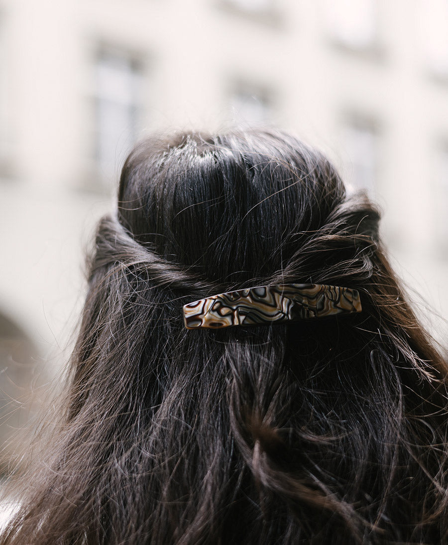 Haarclip MARIE aus Acetat - Onyx