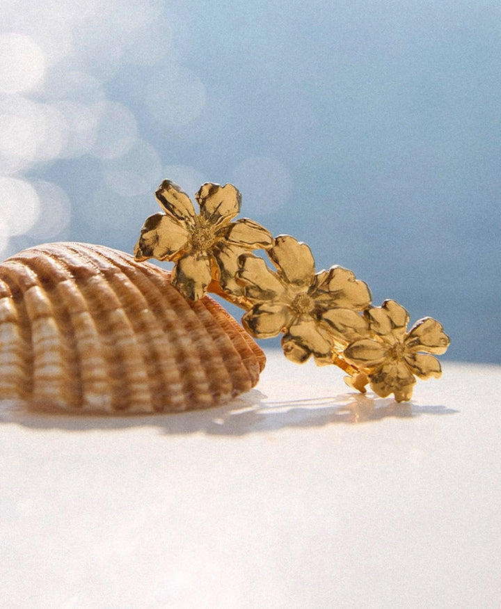 Rosaria Haarspange vergoldet