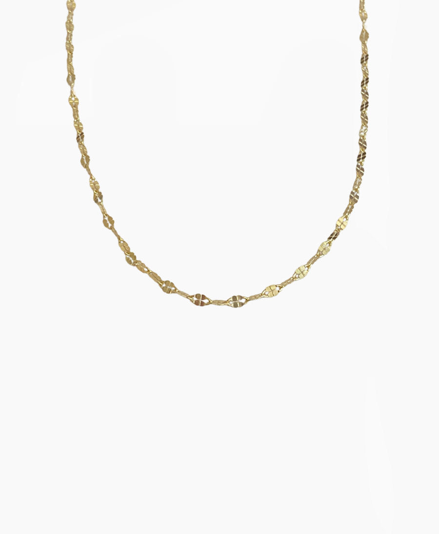 Halskette Anker gerieft 45cm - Vermeil