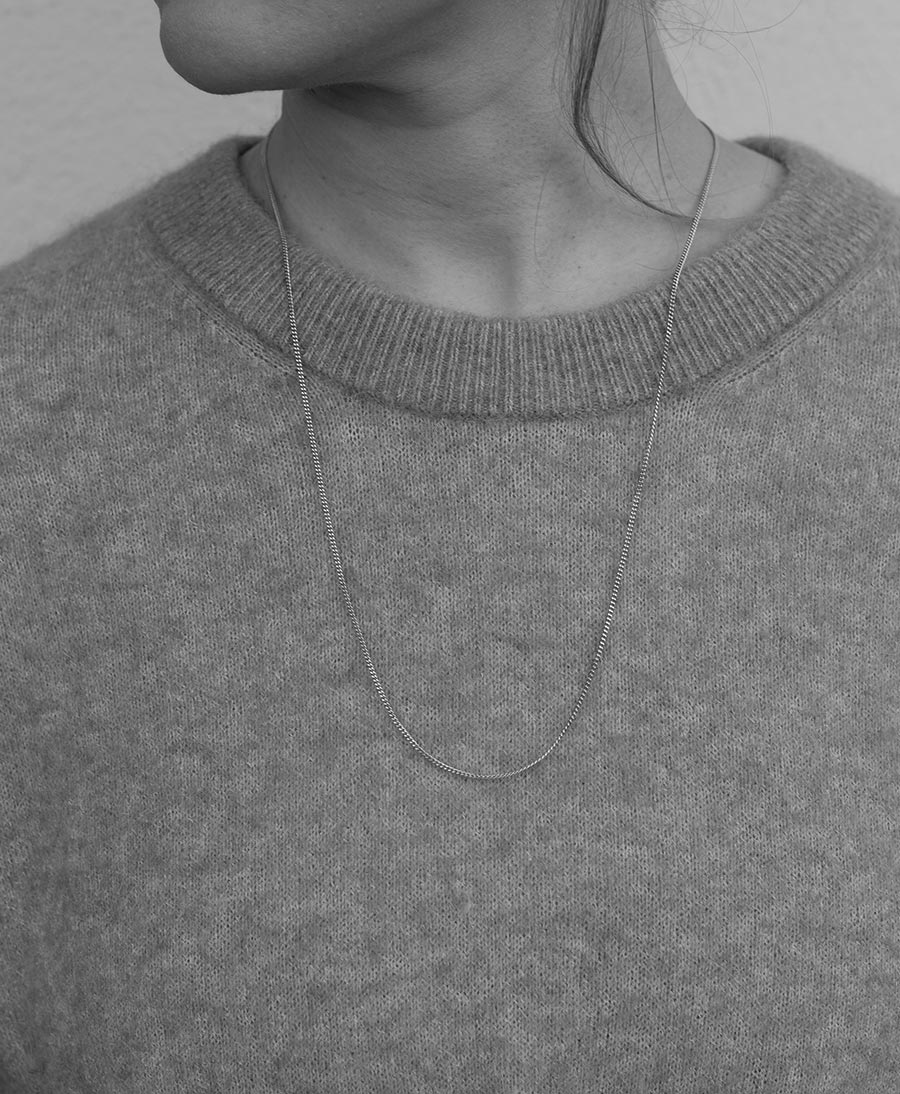 Halskette Curb 60cm - Sterling Silber - Clomes - clomes