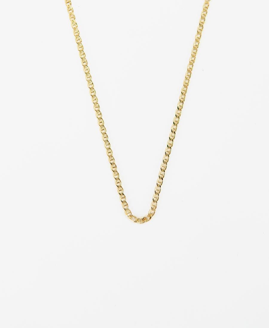 Halskette flache Ankerkette 45cm - Vermeil - Clomes - clomes