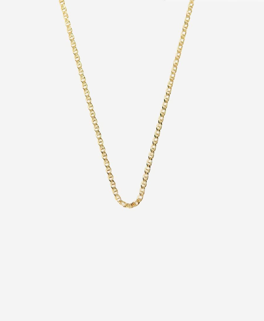 Halskette flache Ankerkette 45cm - Vermeil - Clomes - clomes