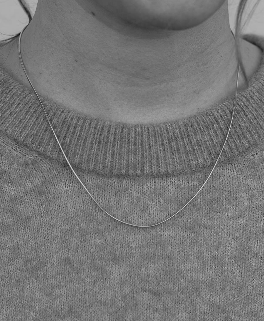 Halskette runde Schlangenkette 45cm - Sterling Silber - Clomes - clomes