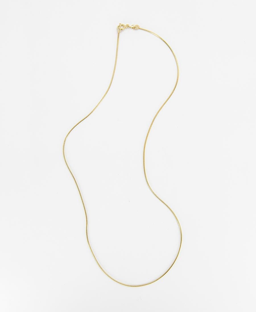 Halskette runde Schlangenkette 45cm - Vermeil - Clomes - clomes
