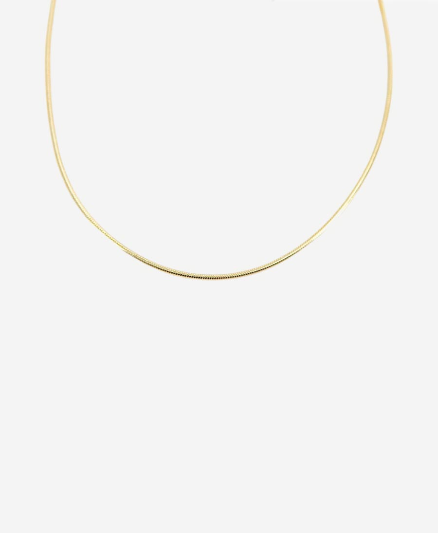 Halskette runde Schlangenkette 45cm - Vermeil - Clomes - clomes