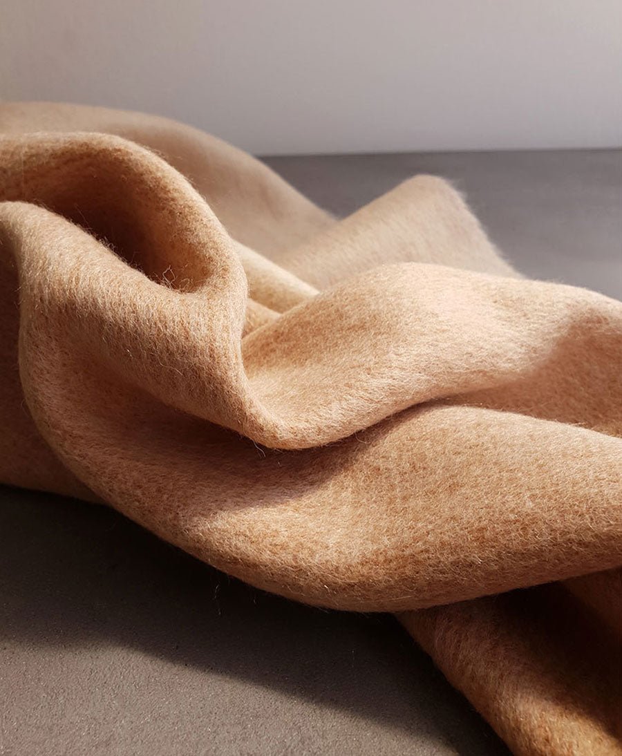 Halstuch Alpaka Schal - Doble Velvet Beige - Bufandy - clomes