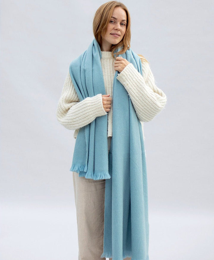 Halstuch Alpaka Schal - Solid Bright Sky - Bufandy - clomes