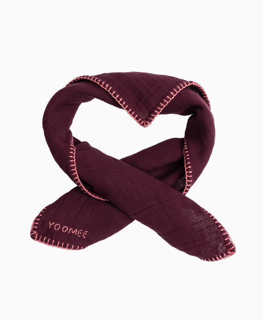 Foulard aus Musselin AZIZA - Bordeaux