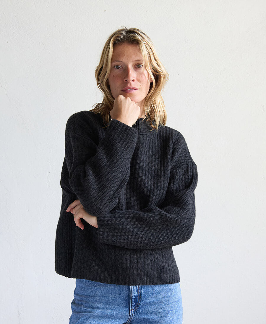 Stehkragenpullover HANNA - Anthrazit