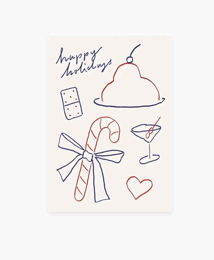 Postkarte "Happy Holidays"